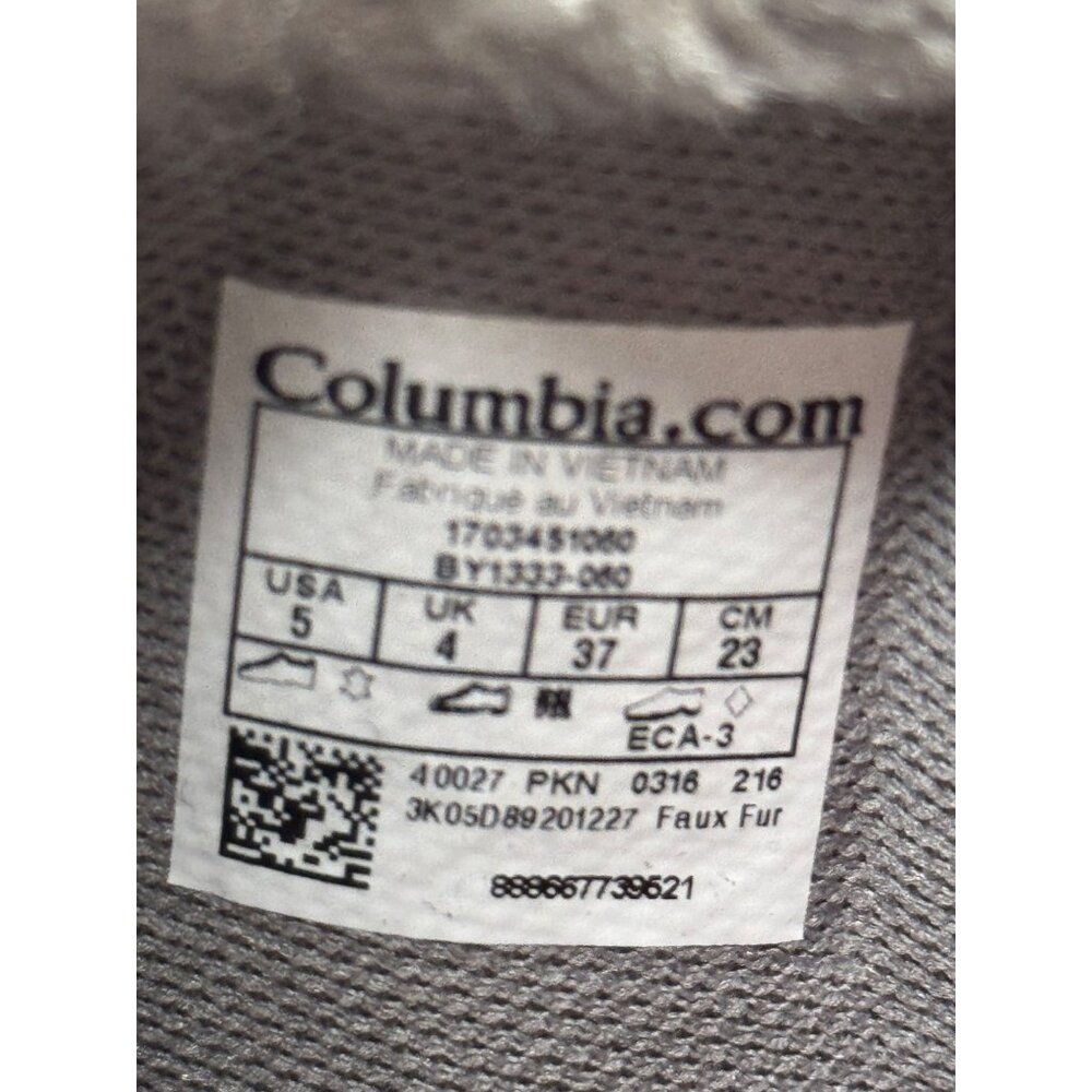 Columbia Bugaboot III Women's Waterproof Faux Fur Winter Boots Size 5 Gray & Ora - Picture 3 of 11